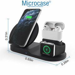 Microcase 3in1 Hızlı Şarj Destekli Wireless Kablosuz Şarj Cihazı Standı - AL5318