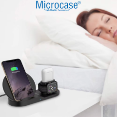 Microcase 3in1 Hızlı Şarj Destekli Wireless Kablosuz Şarj Cihazı Standı - AL5318