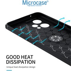 Microcase Realme 9 Pro Focus Serisi Yüzük Standlı Silikon Kılıf - Siyah