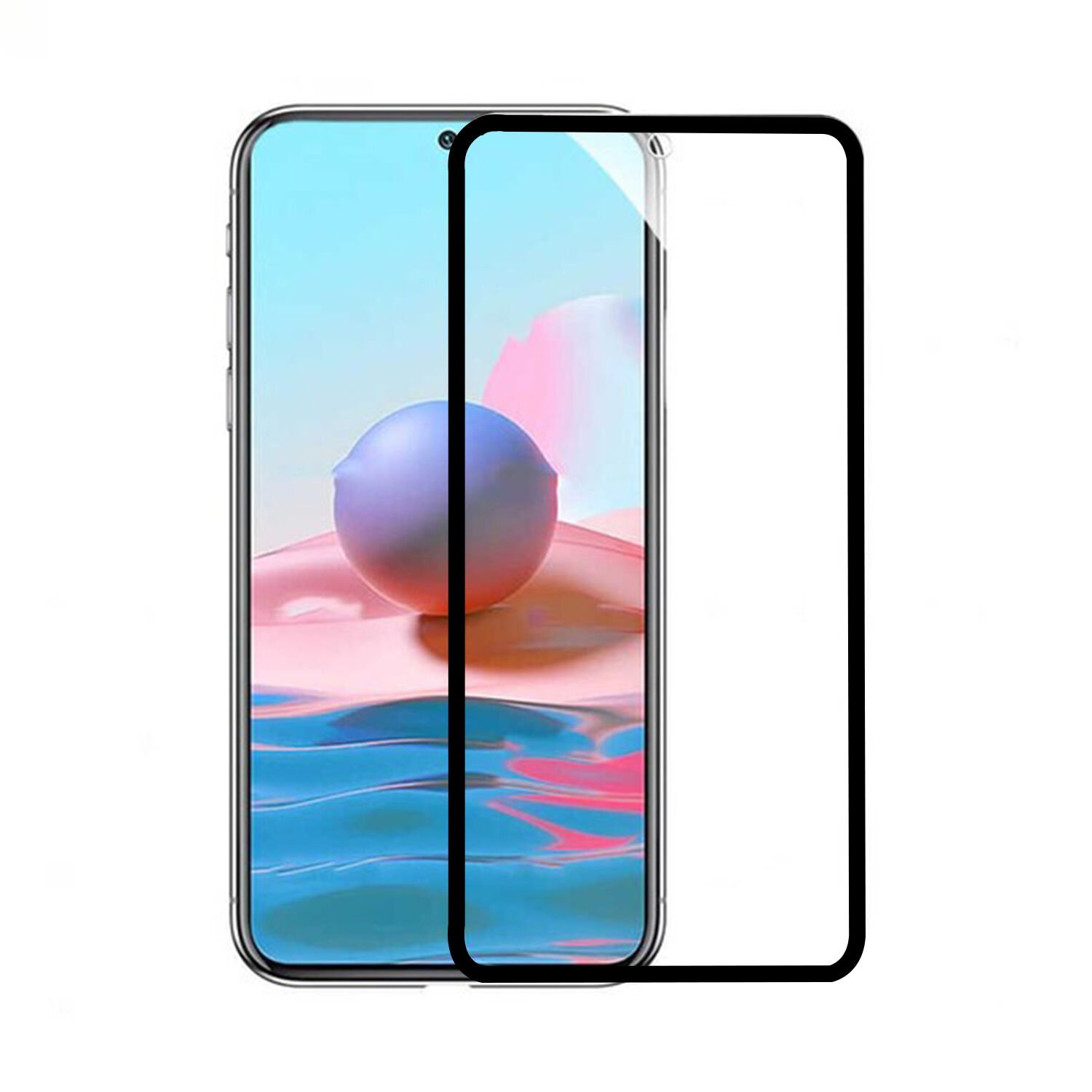 Microcase Xiaomi Redmi 12 4G Tam Kaplayan Çerçeveli Tempered Ekran Koruyucu - Siyah AL3276