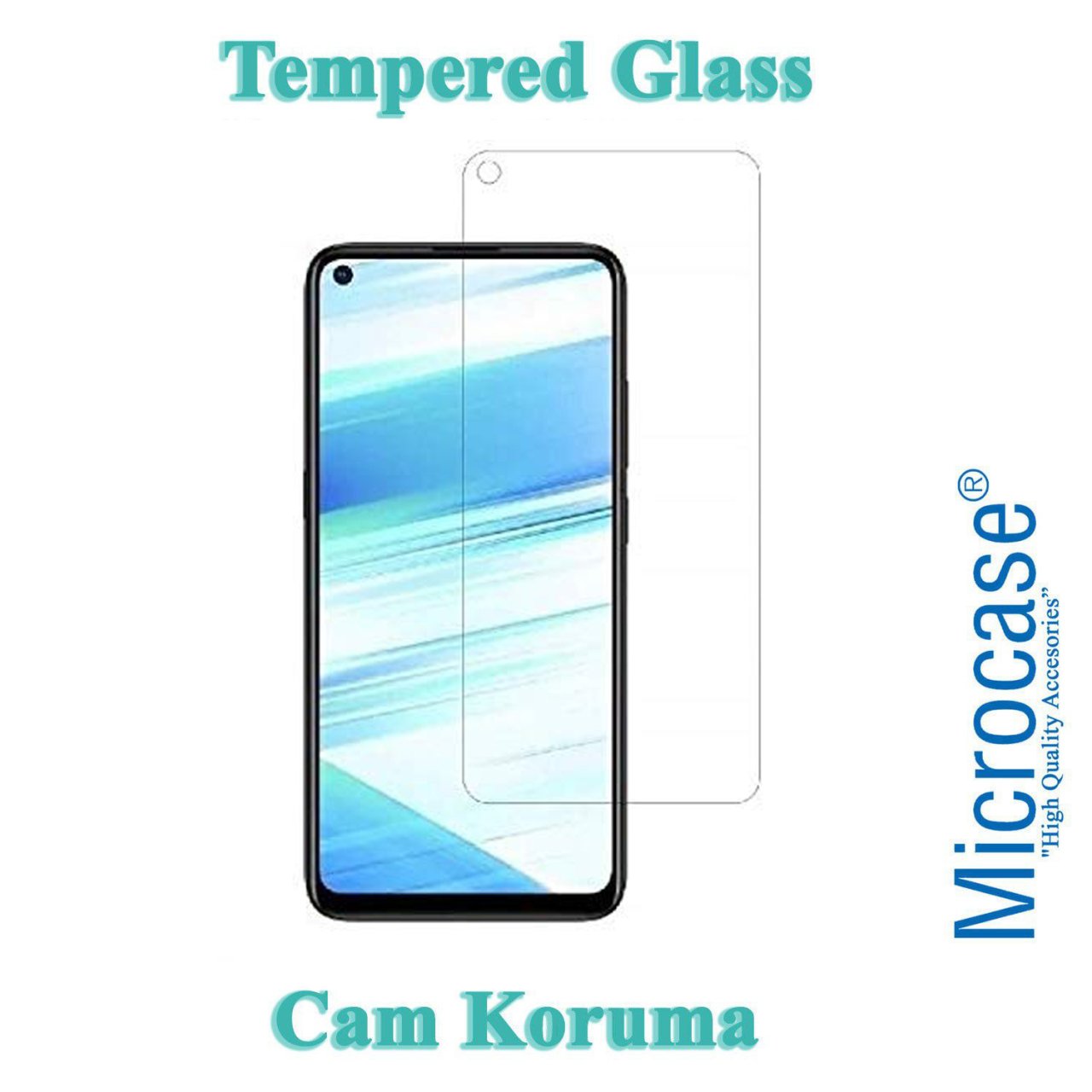 Microcase Oppo A72 Tempered Glass Cam Ekran Koruma
