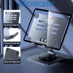 Microcase 360 Derece Dönerli Ayarlanabilir Yükseklik Masaüstü Telefon Tablet Tutucu Metal Stand - AL4721 Gümüş