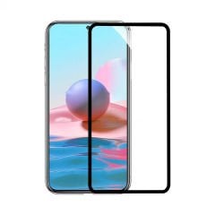 Microcase Xiaomi Redmi Note 12R Pro 6.67 inch  Tam Kaplayan Çerçeveli Tempered Ekran Koruyucu - Siyah AL3276