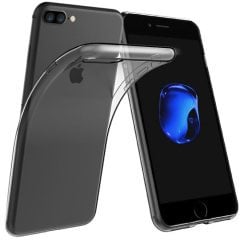 Apple iPhone 7 Plus Ultra Slim 0.2 mm Silikon Kılıf+Tempered Cam