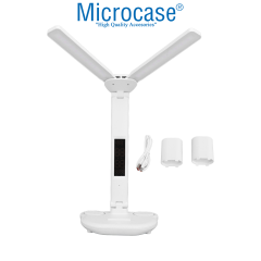 Microcase Dijital Tarih ve Saat Göstergeli Kalemlikli Katlanır Dokunmatik Masa Lambası - AL5321
