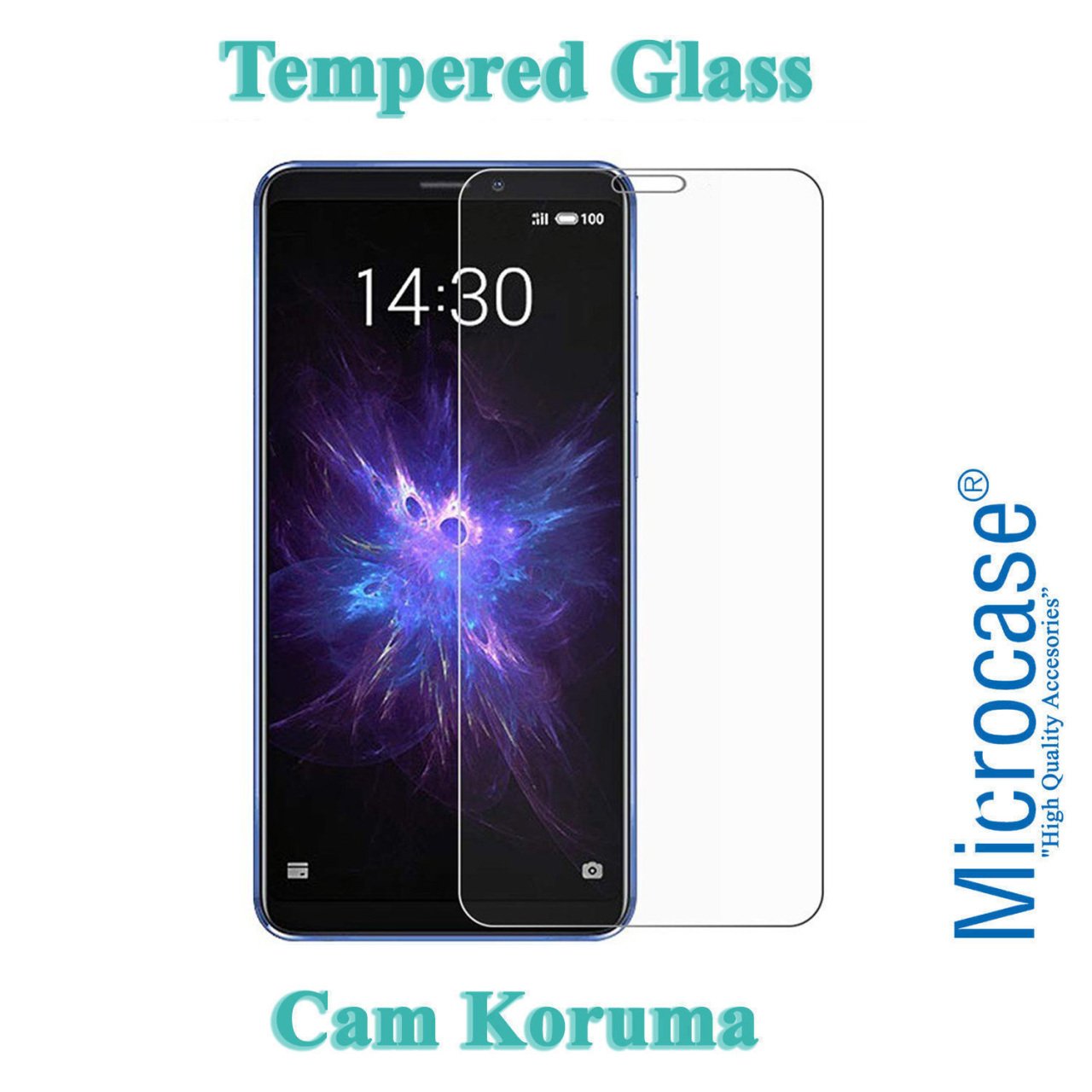 Microcase Meizu Note 8 Tempered Glass Cam Ekran Koruma