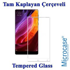 Microcase Xiaomi Mi Mix 2S Tam Kaplayan Tempered Ekran Koruma - BEYAZ