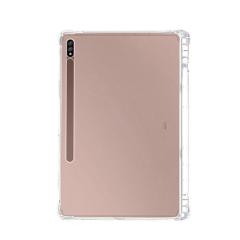 Microcase Samsung Galaxy Tab S7 Plus T970 Kalem Koymalı Silikon Kılıf - Şeffaf