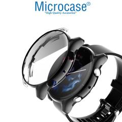 Microcase Amazfit GTR 3 Önü Kapalı Tasarım Silikon Kılıf - Siyah