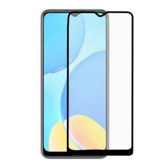 Microcase Xiaomi Poco C51 Tam Kaplayan Çerçeveli Tempered Ekran Koruyucu - Siyah AL3276