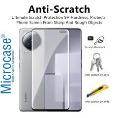 Microcase Xiaomi Civi 3 için 3D Curved Tam Kaplayan Kavisli Tempered Cam Ekran Koruyucu - AL3282