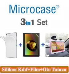 Lenovo Tab 4 8 TB-8504F 8504 Silikon Kılıf+Film+Oto Tablet Tutucu
