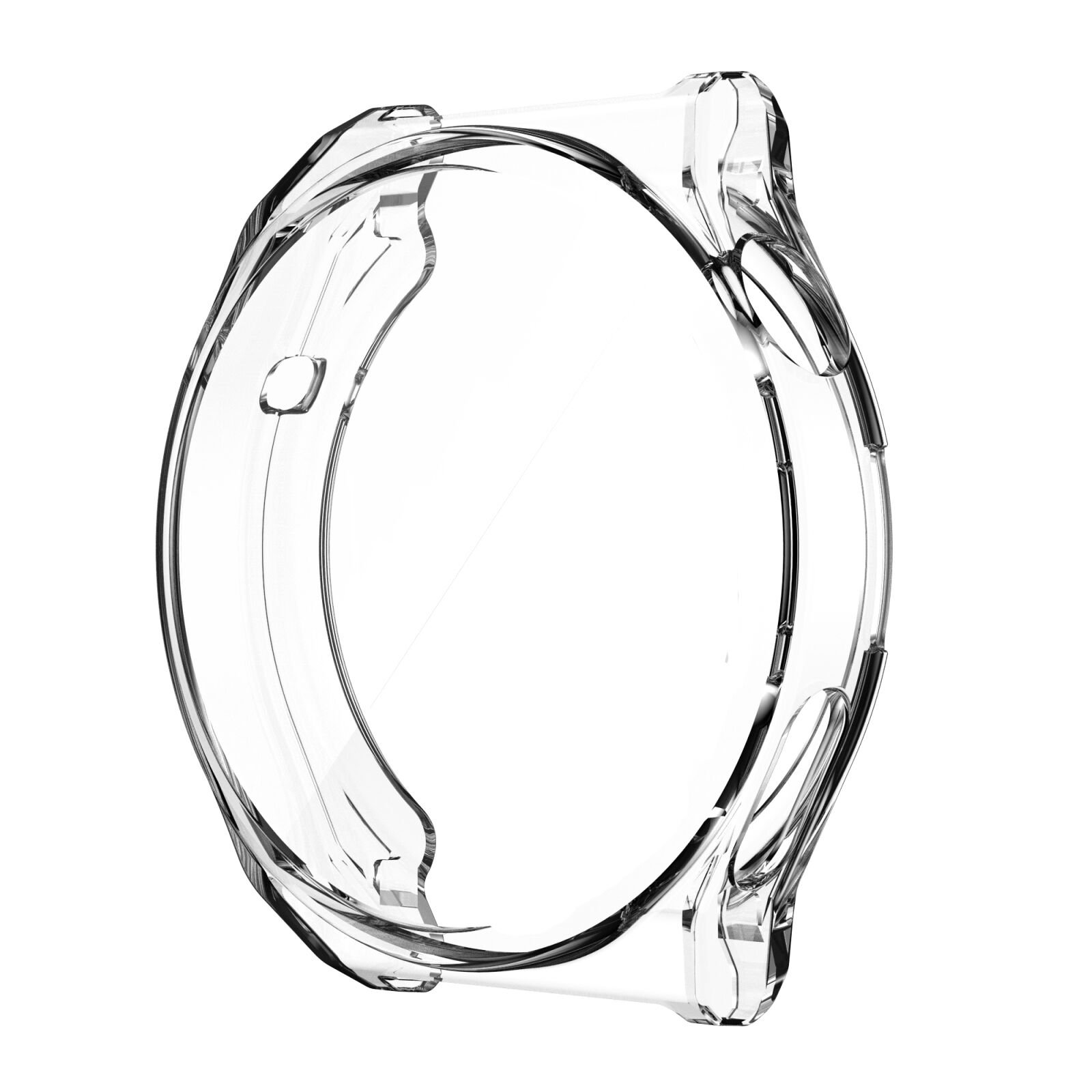 Microcase Huawei GT3 Pro 46 mm Önü Açık Tasarım Silikon Kılıf - Şeffaf