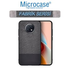 Microcase Xiaomi Redmi Note 9T Fabrik Serisi Kumaş ve Deri Desen Kılıf (SEÇENEKLİ) Gri