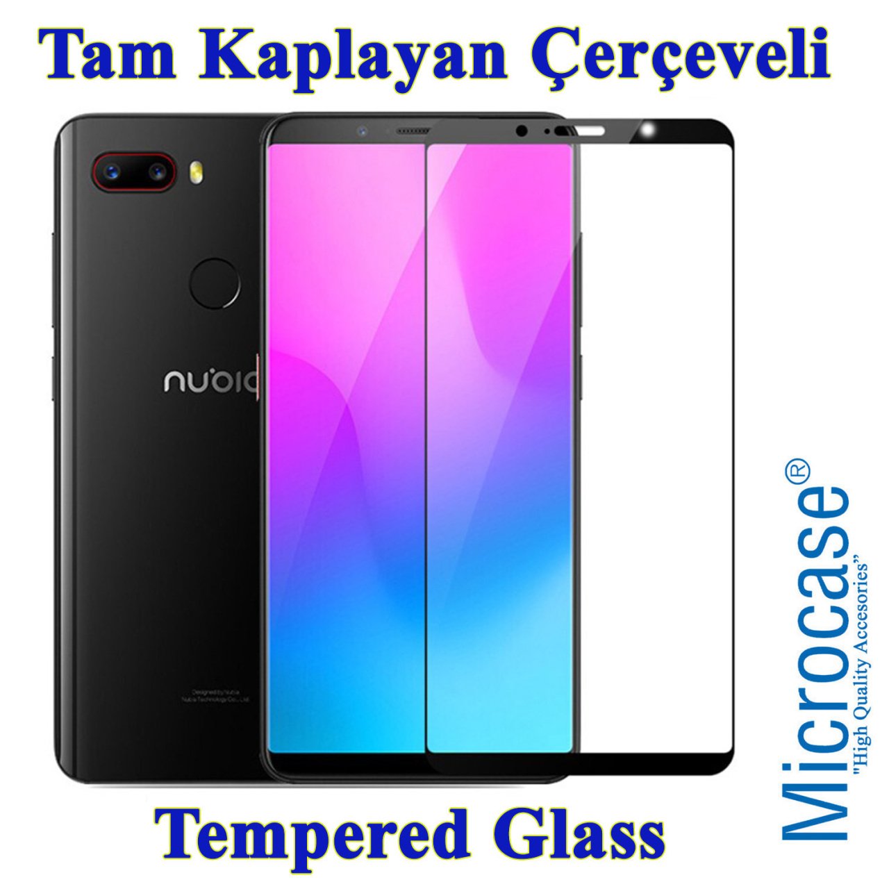 Microcase ZTE Nubia Z18 Mini Tam Kaplayan Tempered Ekran Koruma S