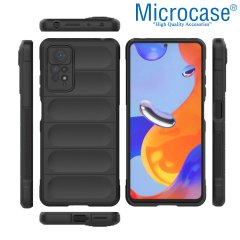 Microcase Xiaomi Redmi Note 11 2022 Global Miami Serisi Darbeye Dayanıklı Silikon Kılıf - Koyu Gri