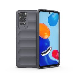 Microcase Xiaomi Redmi Note 11 2022 Global Miami Serisi Darbeye Dayanıklı Silikon Kılıf - Koyu Gri