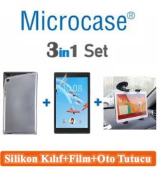 Lenovo Tab 3   7 A7-10F A710F Silikon Kılıf+Film+Tablet Tutucu