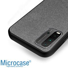 Microcase Xiaomi Redmi 9T Fabrik Serisi Kumaş ve Deri Desen Kılıf (SEÇENEKLİ)