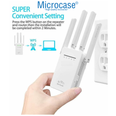 Microcase 300Mbps 4 Antenli Kablosuz Wireless Sinyal Güçlendirici Arttırıcı Wifi Adaptör - AL5070