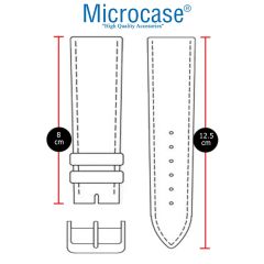 Microcase Honor Watch 4 ile Uyumlu  22mm Universal Deri Kordon Kayış-KY98 Beyaz