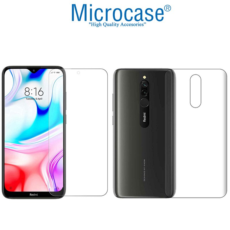 Microcase Xiaomi Redmi 8 Full Ön Arka Kaplama Koruma Filmi