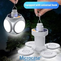 Microcase Güneş Enerjili Şarj Edilebilir Led Lamba Çadır Kamp Lambası - AL4092