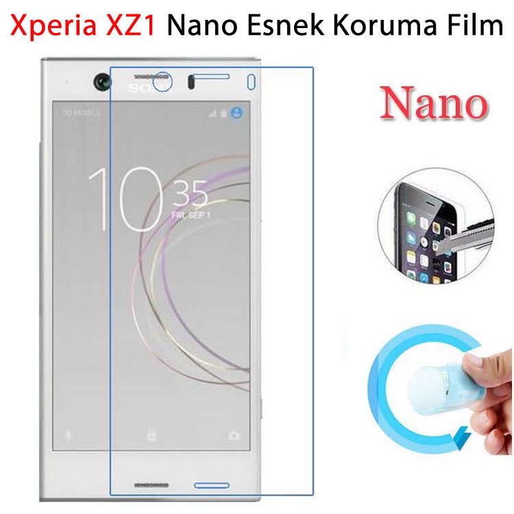 Sony Xperia XZ1 Nano Glass Esnek Cam Ekran Koruma