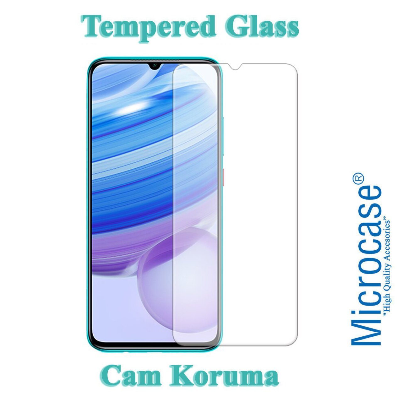 Microcase Xiaomi Redmi 9A Tempered Glass Cam Ekran Koruma