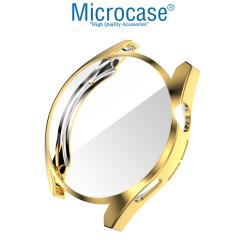 Microcase Huawei Watch GT 3 46 mm Önü Kapalı Tasarım Silikon Kılıf - Gold