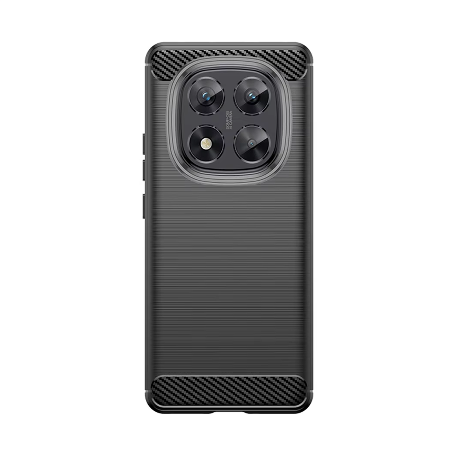 Microcase Xiaomi Poco X7/Redmi Note 14 Pro 5G ile Uyumlu Brushed Carbon Fiber Silikon Kılıf - Siyah AL3332