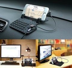 Manyetik USB Şarj Kablolu Kaymaz Üniversal Araç İçi Oto Tutucu