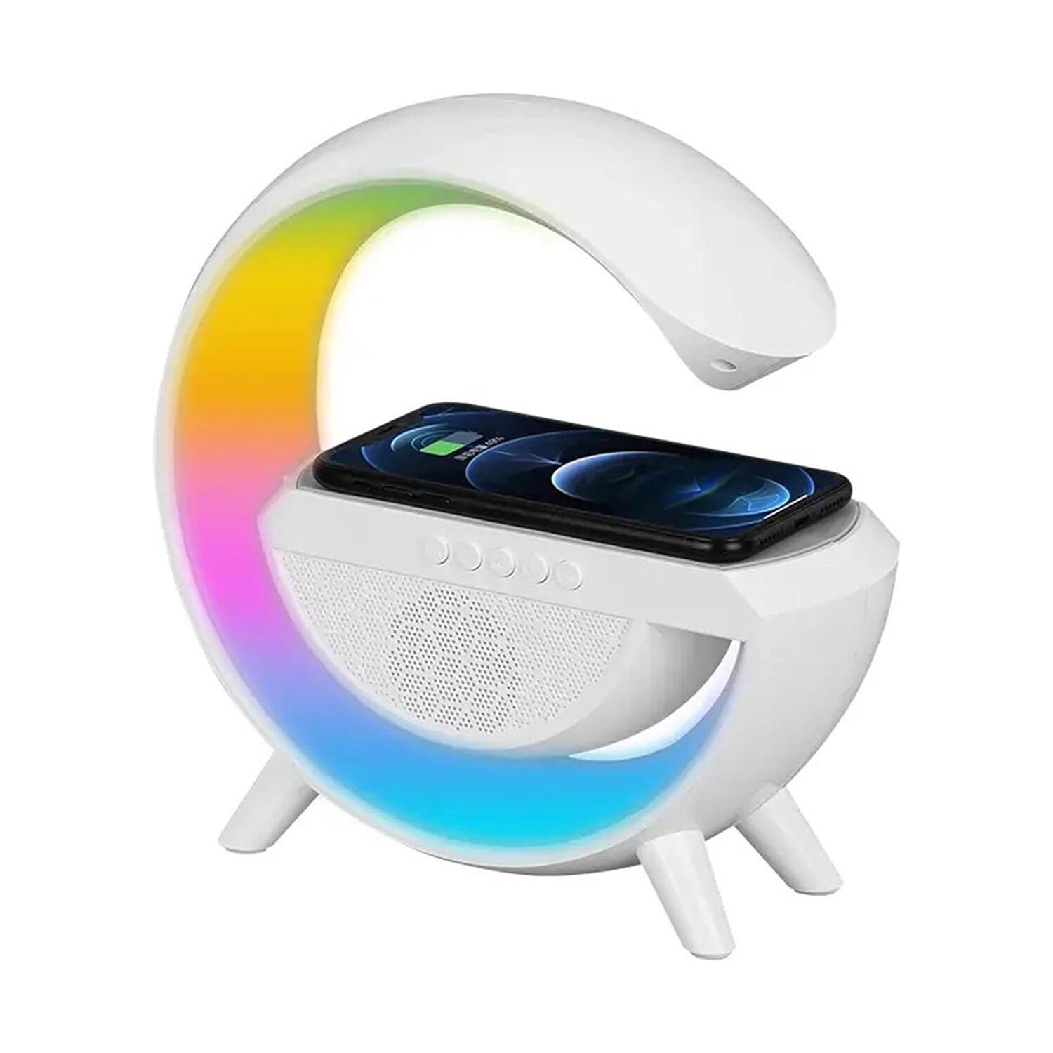 Microcase Bluetooth Hopörlörlü Kablosuz Şarj Cihazlı RGB Şarj Edilebilir Gece Lambası - AL4097