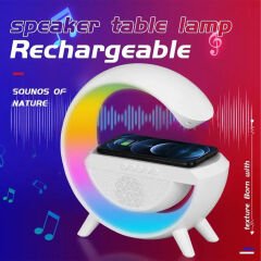 Microcase Bluetooth Hopörlörlü Kablosuz Şarj Cihazlı RGB Şarj Edilebilir Gece Lambası - AL4097