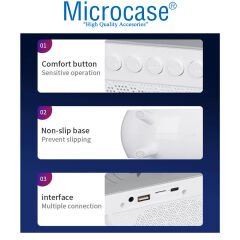 Microcase Bluetooth Hopörlörlü Kablosuz Şarj Cihazlı RGB Şarj Edilebilir Gece Lambası - AL4097