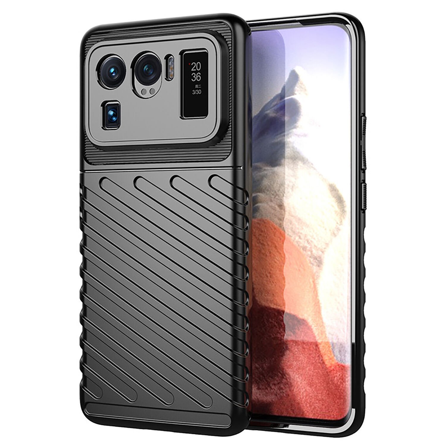 Microcase Xiaomi 11 Ultra Thunder Serisi Darbeye Dayanıklı Silikon Kılıf - Siyah AL3421