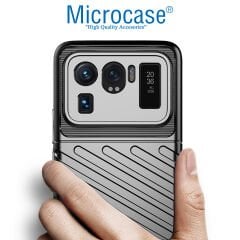 Microcase Xiaomi 11 Ultra Thunder Serisi Darbeye Dayanıklı Silikon Kılıf - Siyah AL3421