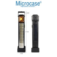 Microcase 2 Watt Cob LED + 45 Ledli Solar Şarjlı Işıldak Var Profesyonel El Feneri - AL4093