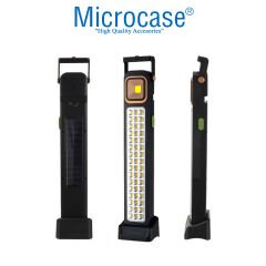 Microcase 2 Watt Cob LED + 45 Ledli Solar Şarjlı Işıldak Var Profesyonel El Feneri - AL4093