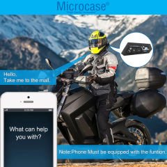 Microcase BT22 Bluetooth 5.0 Otomatik Çağrı Yanıtlama Şarj Edilebilir Motorsiklet Kask Kulaklığı AL4248