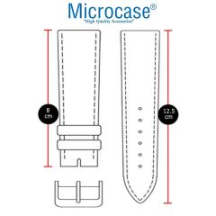 Microcase Xiaomi Redmi Watch 5 Lite  ile Uyumlu  22mm Universal Deri Kordon Kayış-KY98 Beyaz