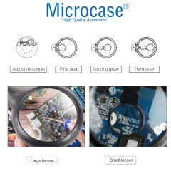 Microcase Led Işıklı Masaüstü Tamirci Büyüteç Seti - AL2481