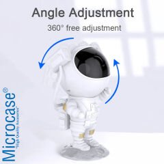 Microcase 3 W Astronot Yıldızlı Gökyüzü Lazer Projeksiyon Lambası USB Yıldızlı Gece Lambası - AL4099