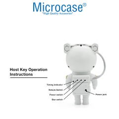 Microcase 3 W Astronot Yıldızlı Gökyüzü Lazer Projeksiyon Lambası USB Yıldızlı Gece Lambası - AL4099