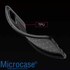 Microcase Xiaomi Poco M3 Leather Tpu Silikon Kılıf - Siyah