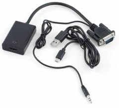 VGA Erkek to HDMI Çıkış + 1080P HD + Ses TV AV HDTV Video Dönüştü