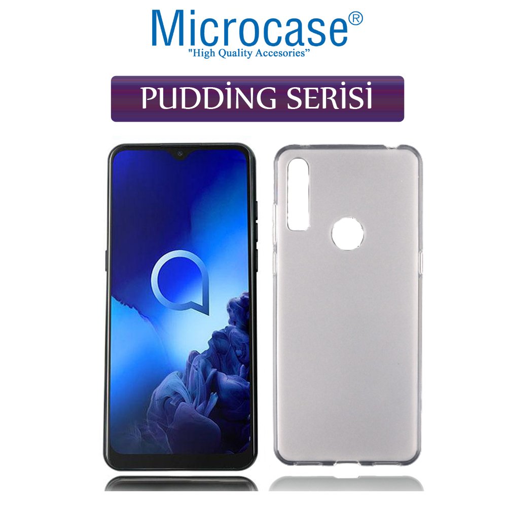 Microcase Alcatel 1S 2020 Pudding TPU Serisi Silikon Kılıf - Şeffaf