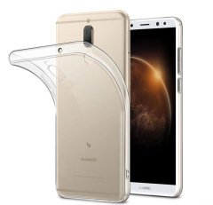 Huawei MATE 10 Lite İnce Silikon Şeffaf Kılıf + Tempered Cam