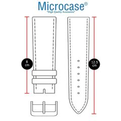 Microcase Samsung Galaxy Watch 3 45mm-Watch 4 46mm ile Uyumlu  22mm Universal Deri Kordon Kayış-KY98 Beyaz