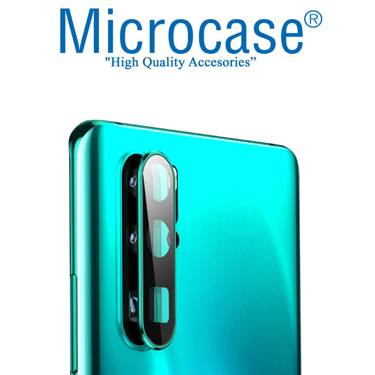 Microcase Samsung Galaxy Note 10 Plus Kamera Camı Lens Koruyucu Glass Metal Çerçeveli - Siyah